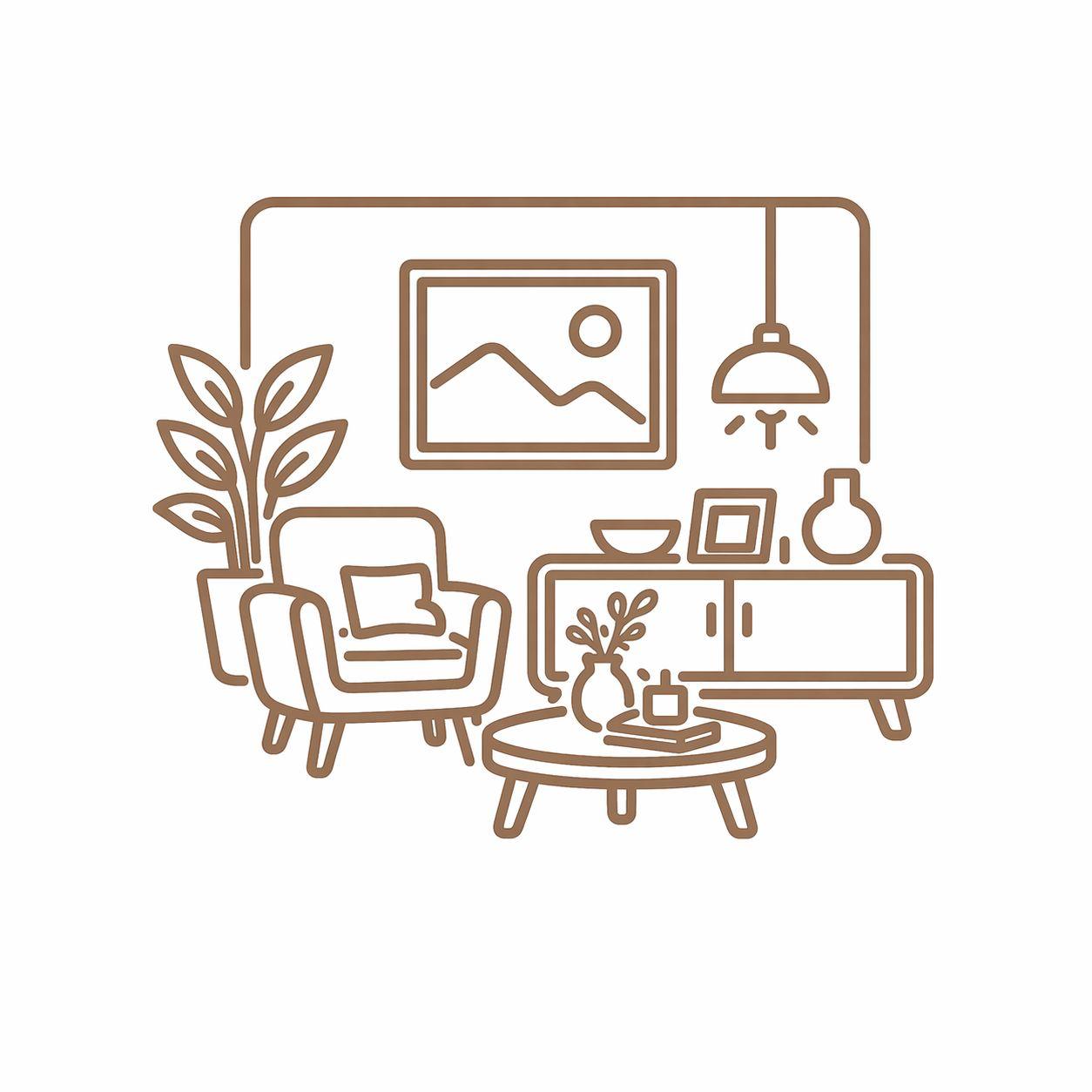 Styled space with finishing touches