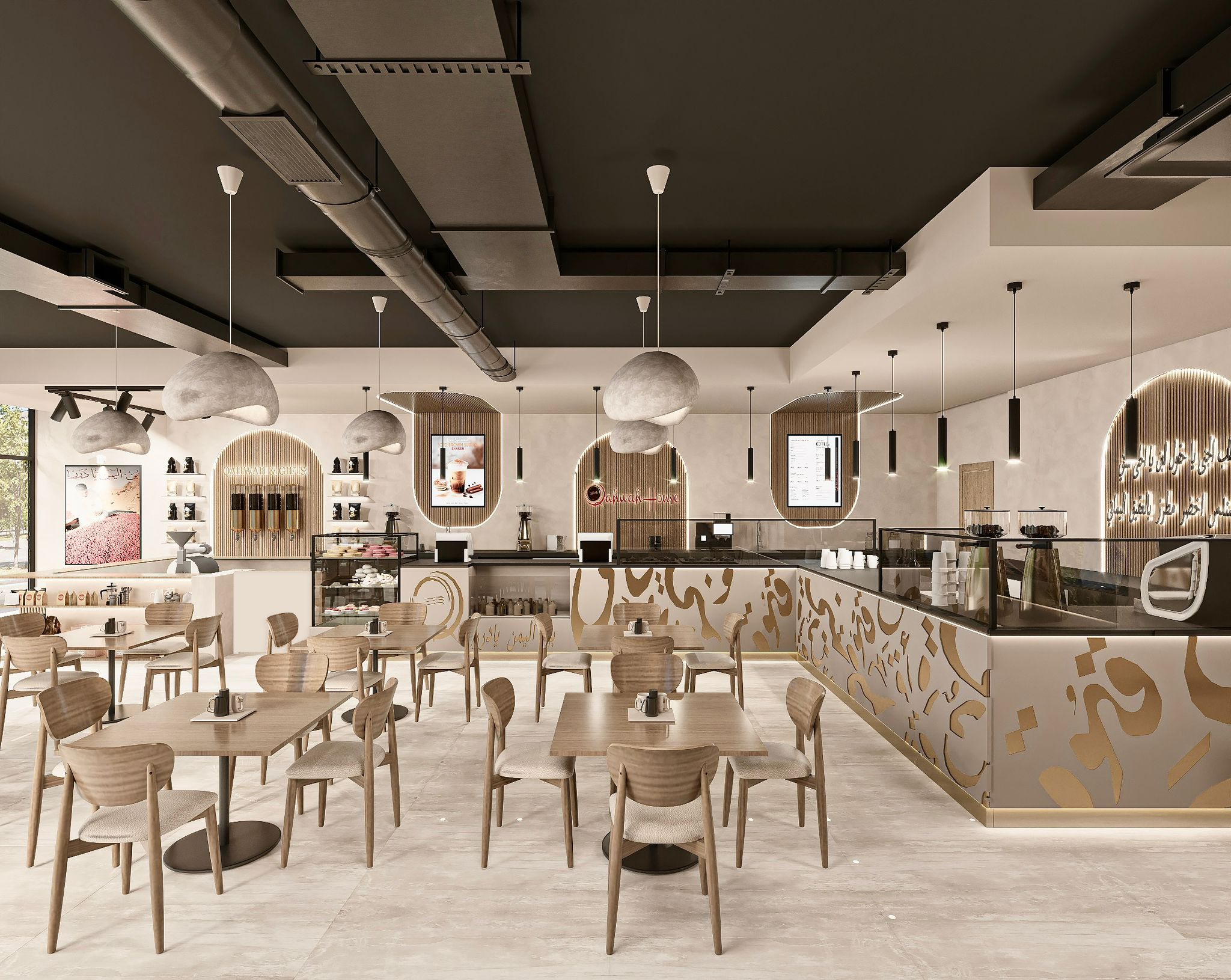 Qahwah House/ franchise - HKDESIGNSCO interior design project